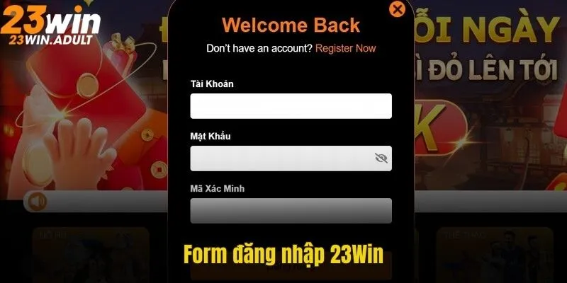Form đăng nhập 23Win